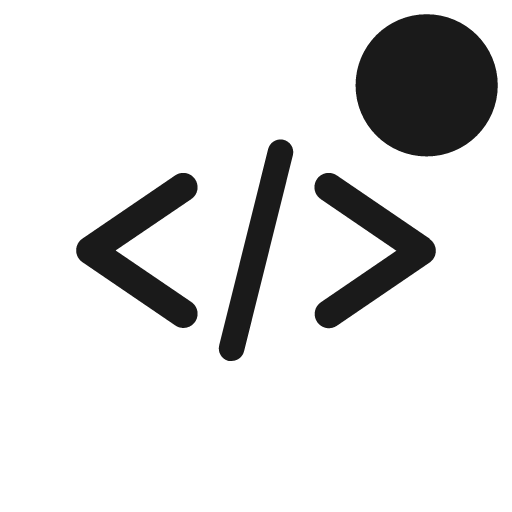 Code outline badged icon, solid style, from Clarity