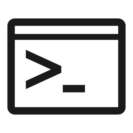 Command line icon, outline style, from Clarity