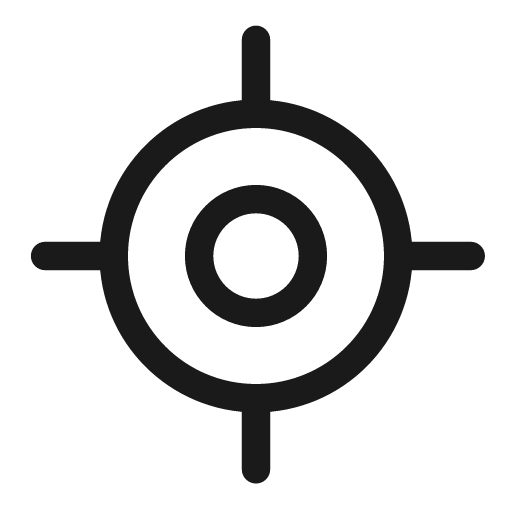 Crosshairs line icon, outline style, from Clarity