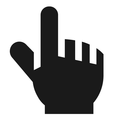 Cursor hand solid icon, filled style, from Clarity