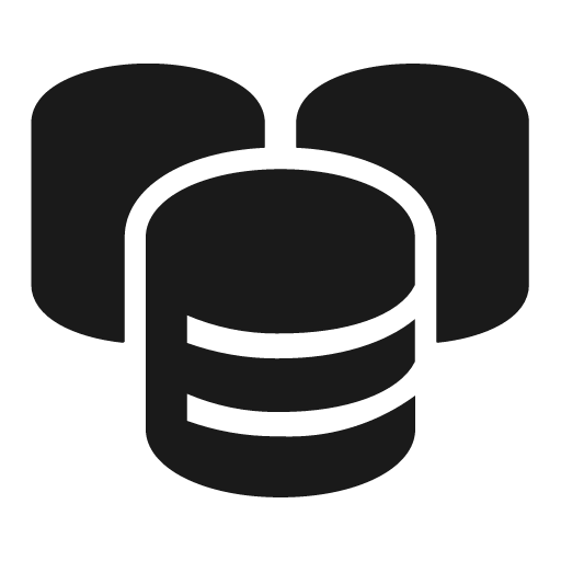 Data cluster solid icon, filled style, from Clarity