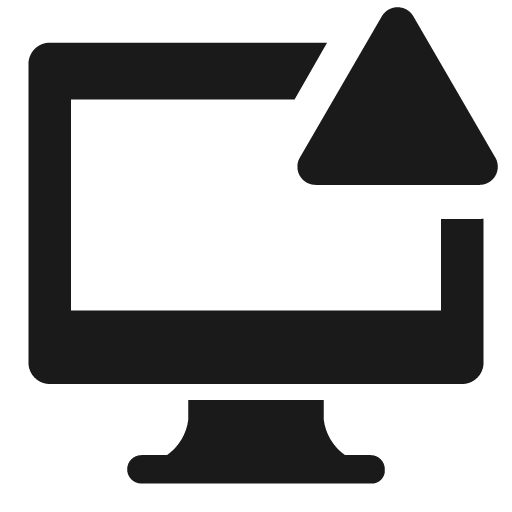 Display solid alerted icon, solid style, from Clarity
