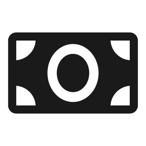 Dollar bill solid icon, filled style, from Clarity