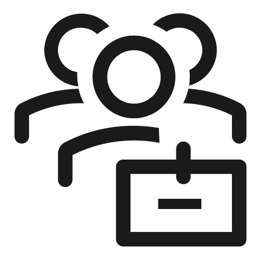 Employee group line icon, outline style, from Clarity