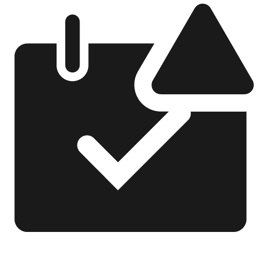 Event solid alerted icon, solid style, from Clarity