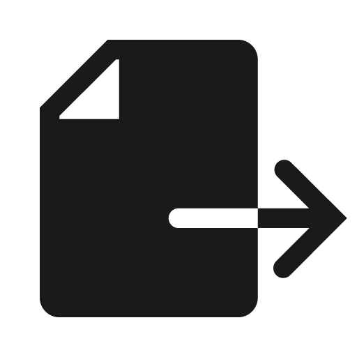 Export solid icon, filled style, from Clarity
