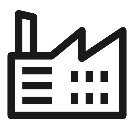 Factory line icon, outline style, from Clarity