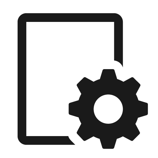 File settings solid icon, filled style, from Clarity
