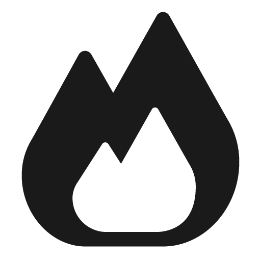 Flame solid icon, filled style, from Clarity