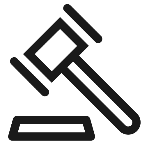 Gavel line icon, outline style, from Clarity