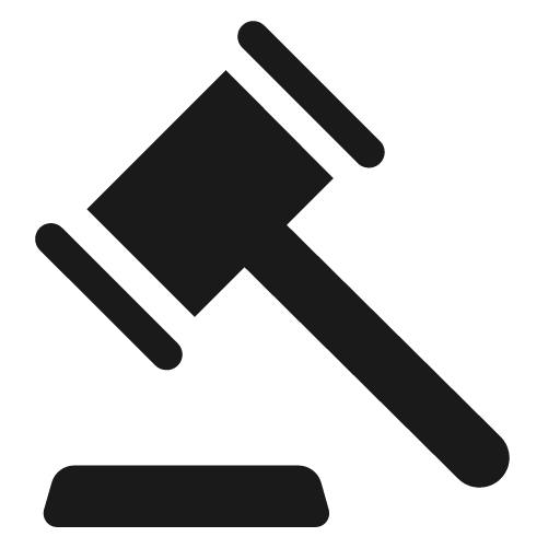 Gavel solid icon, filled style, from Clarity