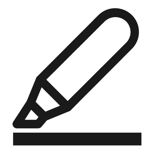 Highlighter line icon, outline style, from Clarity