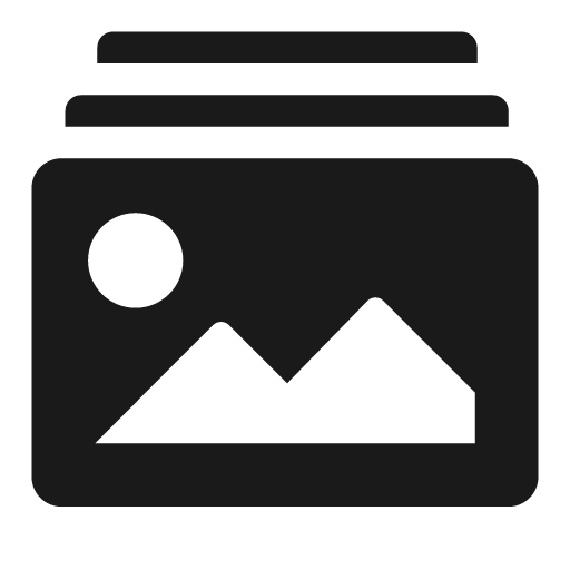 Image gallery solid icon, filled style, from Clarity