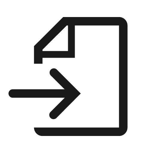 Import line icon, outline style, from Clarity