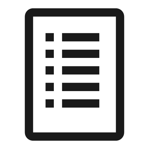 List line icon, outline style, from Clarity