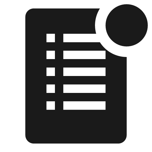 List solid badged icon, solid style, from Clarity