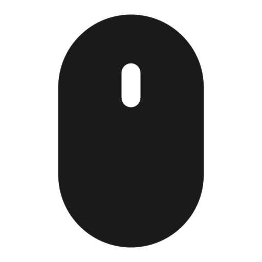 Mouse solid icon, filled style, from Clarity