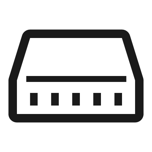 Network switch line icon, outline style, from Clarity