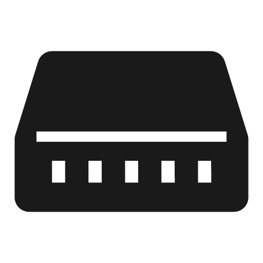 Network switch solid icon, filled style, from Clarity