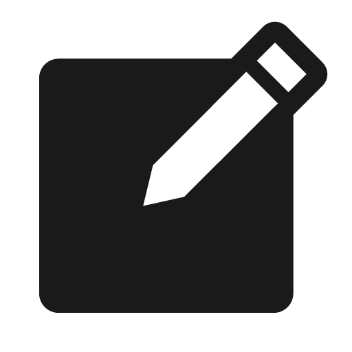 Note edit solid icon, filled style, from Clarity