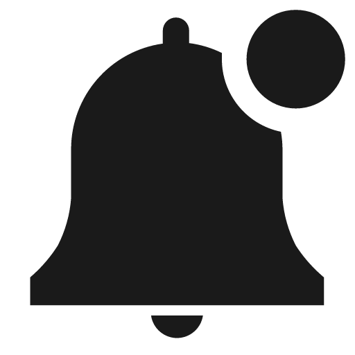 Notification solid badged icon, solid style, from Clarity