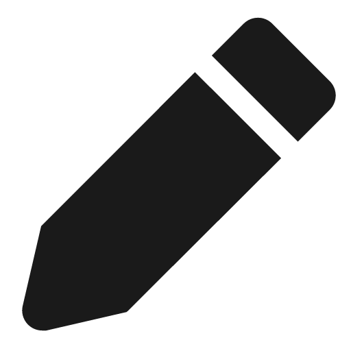 Pencil solid icon, filled style, from Clarity