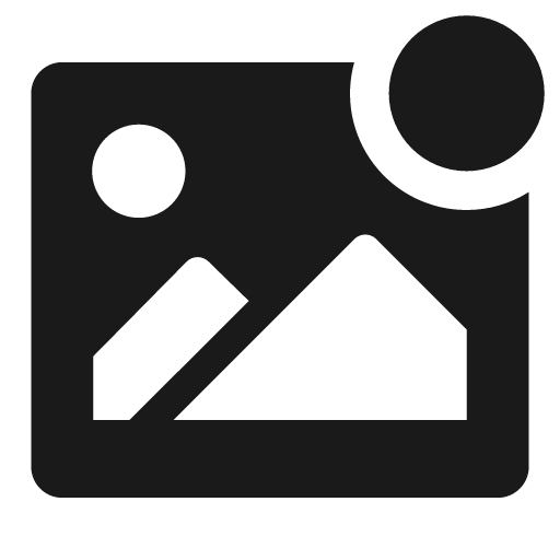 Picture solid badged icon, solid style, from Clarity