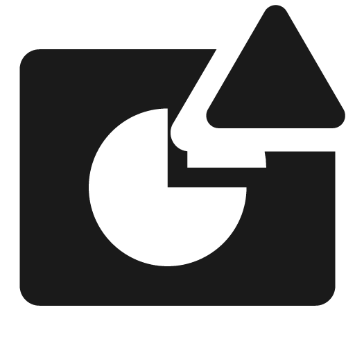 Pie chart solid alerted icon, solid style, from Clarity