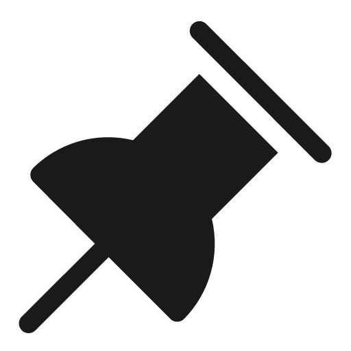Pin solid icon, filled style, from Clarity