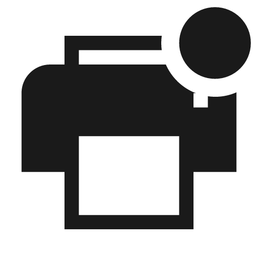 Printer solid badged icon, solid style, from Clarity