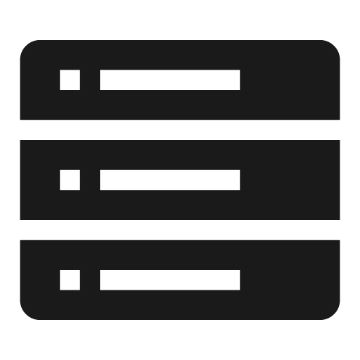 Rack server solid icon, filled style, from Clarity