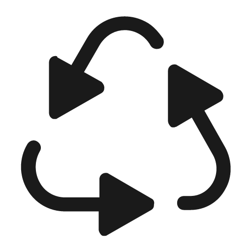 Recycle solid icon, filled style, from Clarity