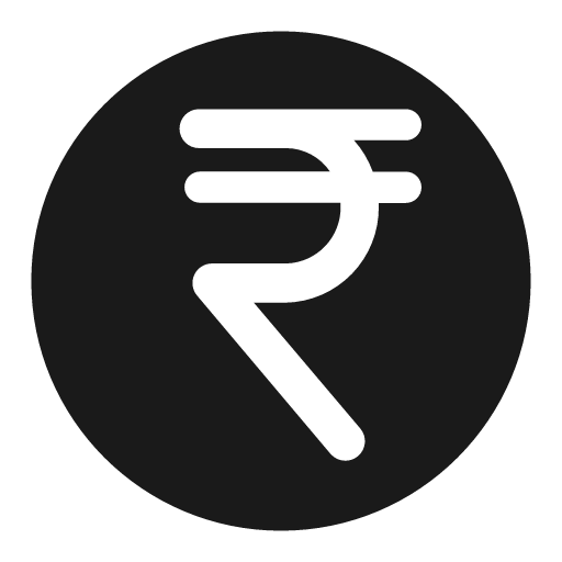 Rupee solid icon, filled style, from Clarity