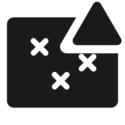 Scatter plot solid alerted icon, solid style, from Clarity