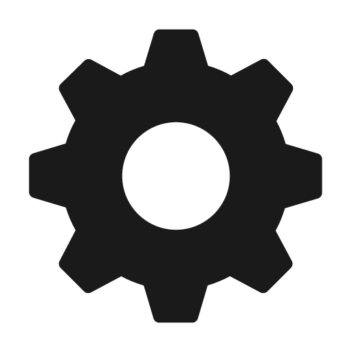 Settings solid icon, filled style, from Clarity