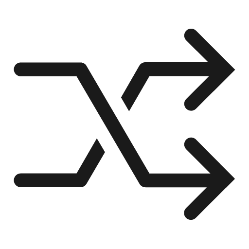 Shuffle line icon, outline style, from Clarity