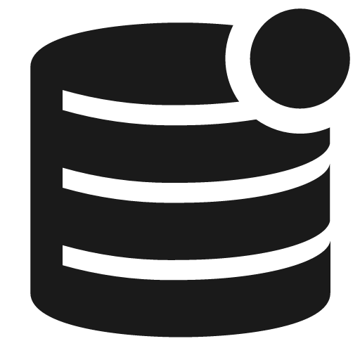Storage solid badged icon, solid style, from Clarity