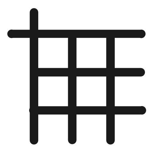 Table line icon, outline style, from Clarity