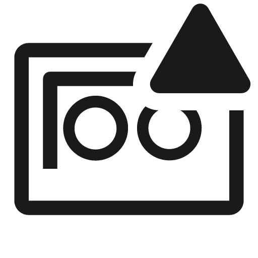 Tape drive outline alerted icon, solid style, from Clarity