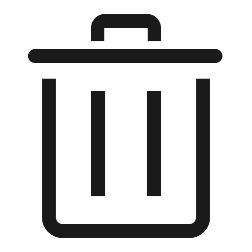 Trash line icon, outline style, from Clarity