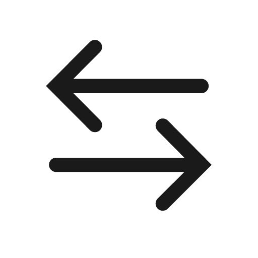 Two way arrows line icon, outline style, from Clarity