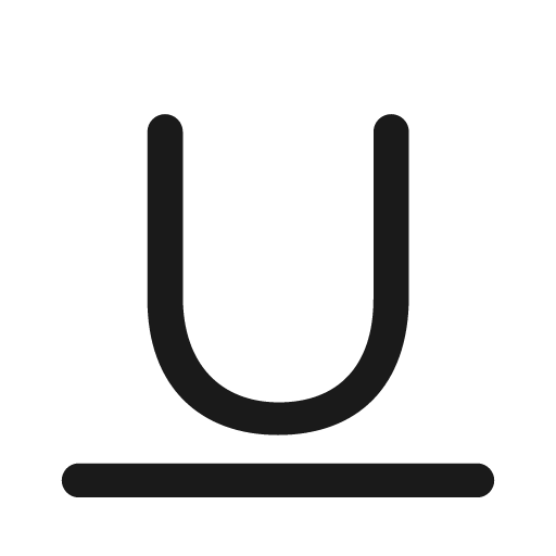 Underline line icon, outline style, from Clarity