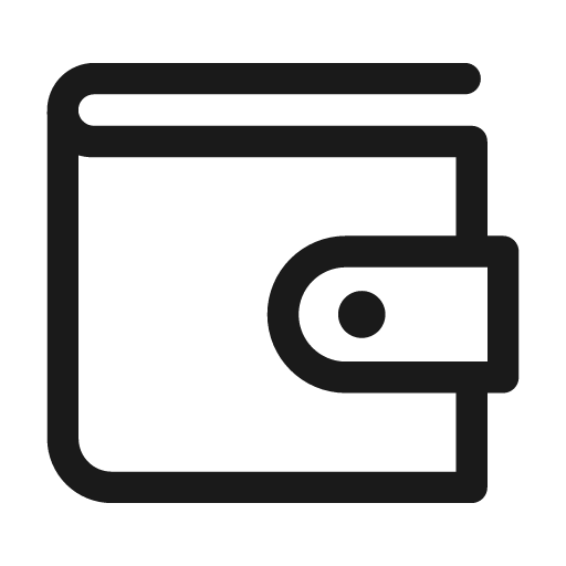 Wallet line icon, outline style, from Clarity