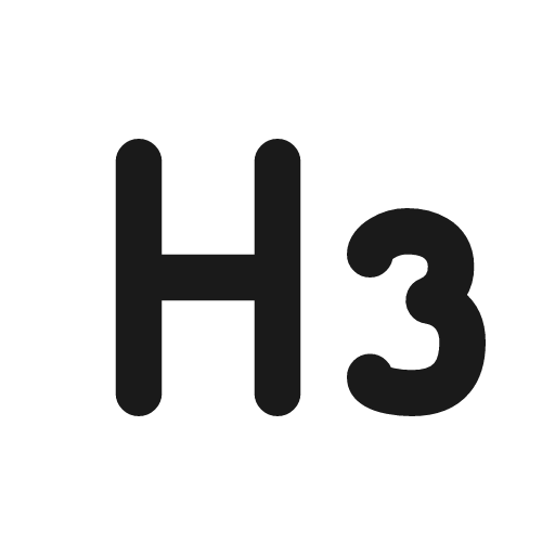 H3 icon, line style, from CodeX Icons
