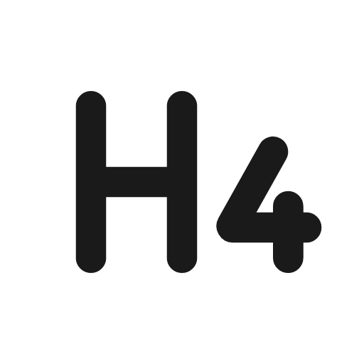 H4 icon, line style, from CodeX Icons