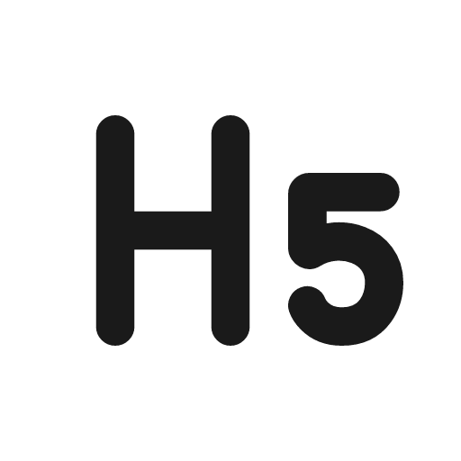 H5 icon, line style, from CodeX Icons