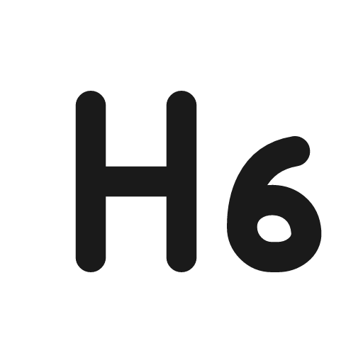 H6 icon, line style, from CodeX Icons