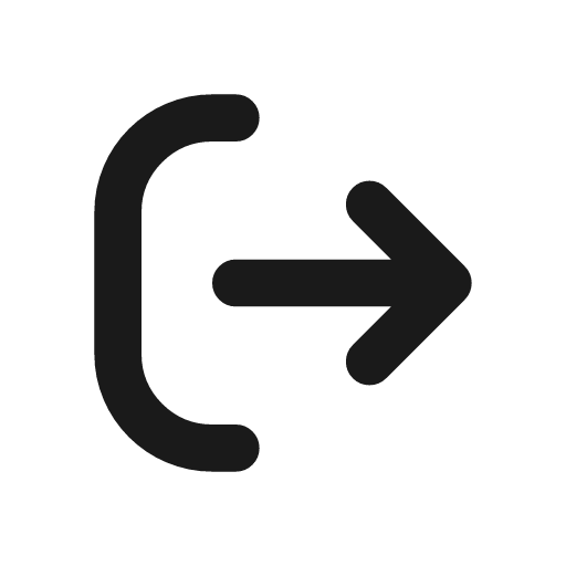 Log out icon, line style, from CodeX Icons