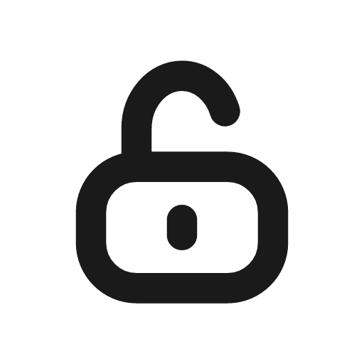 Unlock icon, line style, from CodeX Icons