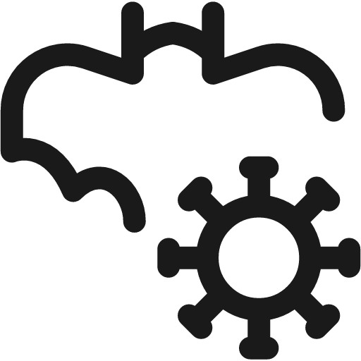 Covid19 virus bat icon, line style, from Covid Icons